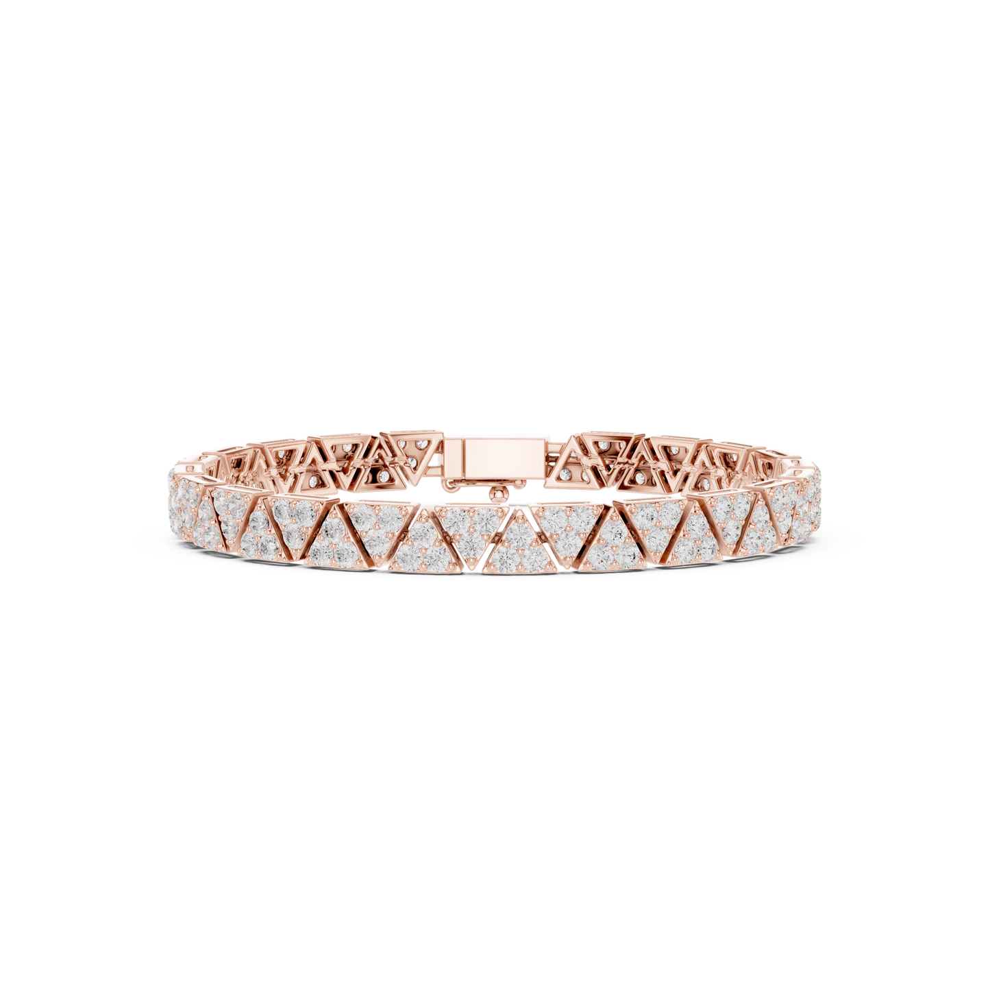 Triangle-Shaped Diamond Tennis Bracelet | Modern Geometric Sparkle
