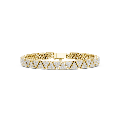 Triangle-Shaped Diamond Tennis Bracelet | Modern Geometric Sparkle