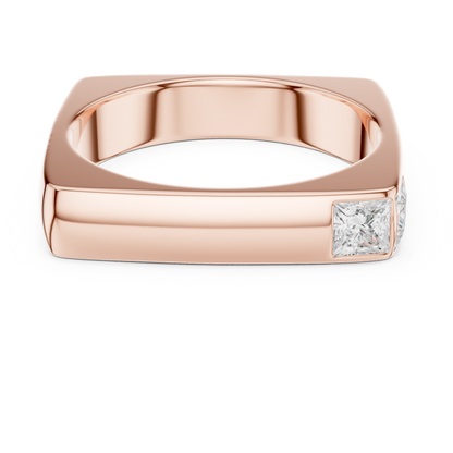 Princess-Cut Men’s Diamond Ring | Bold Modern Elegance