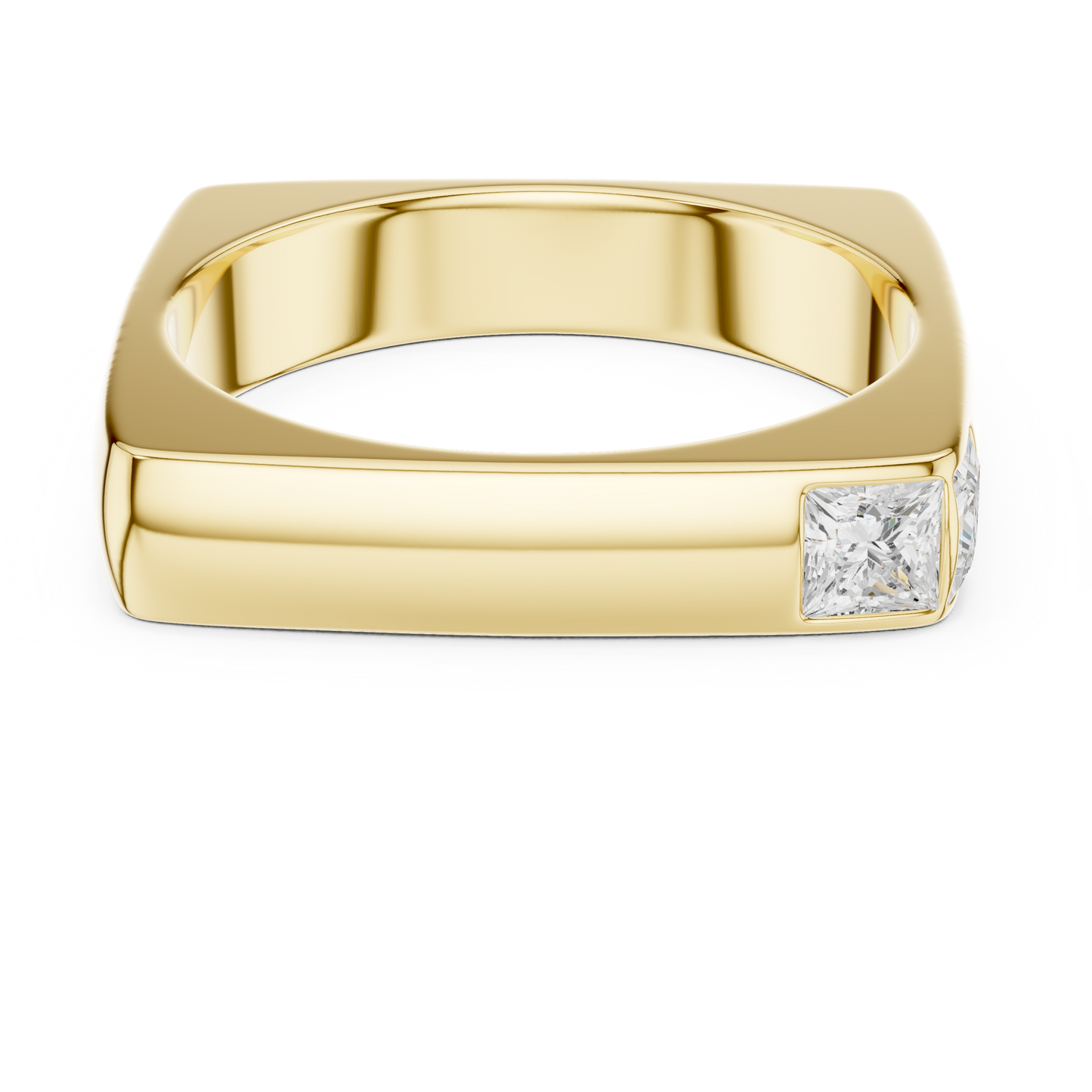 Princess-Cut Men’s Diamond Ring | Bold Modern Elegance