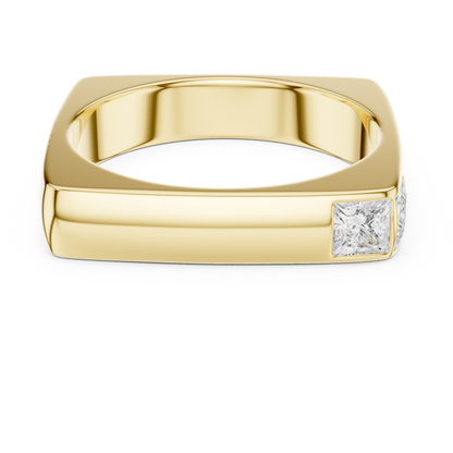 Princess-Cut Men’s Diamond Ring | Bold Modern Elegance