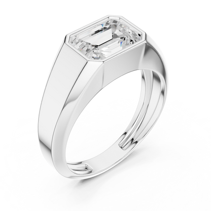 Men’s Emerald-Cut Signet Ring | Modern Heritage Design