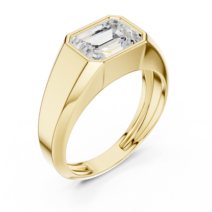 Men’s Emerald-Cut Signet Ring | Modern Heritage Design