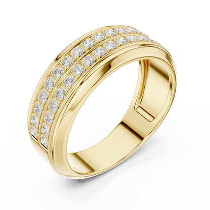 Double Row Diamond Ring | Timeless Brilliance