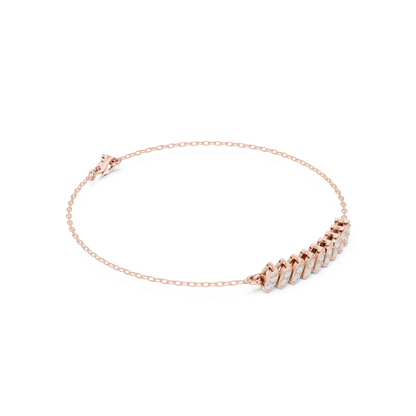 Marquise Diamond Chain Bracelet | Elegant Elongated Sparkle