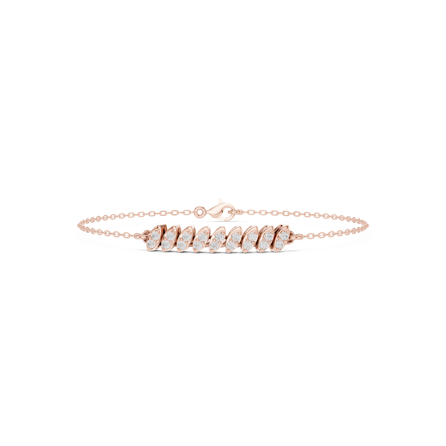 Marquise Diamond Chain Bracelet | Elegant Elongated Sparkle
