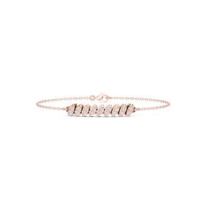 Marquise Diamond Chain Bracelet | Elegant Elongated Sparkle