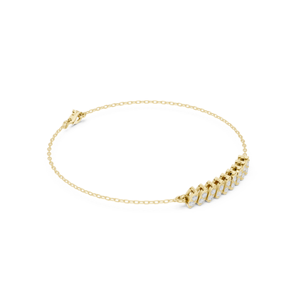 Marquise Diamond Chain Bracelet | Elegant Elongated Sparkle