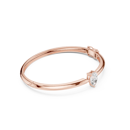 Pear-Shaped Solitaire Diamond Bracelet | Timeless Teardrop Elegance