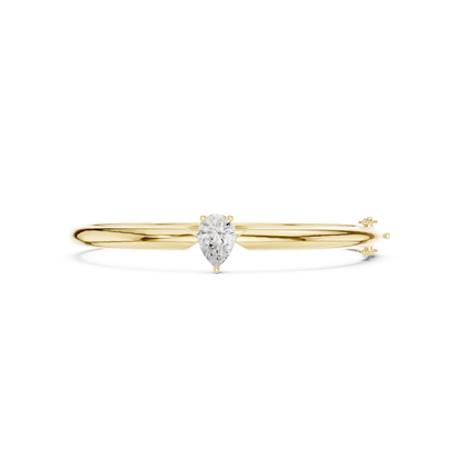 Pear-Shaped Solitaire Diamond Bracelet | Timeless Teardrop Elegance