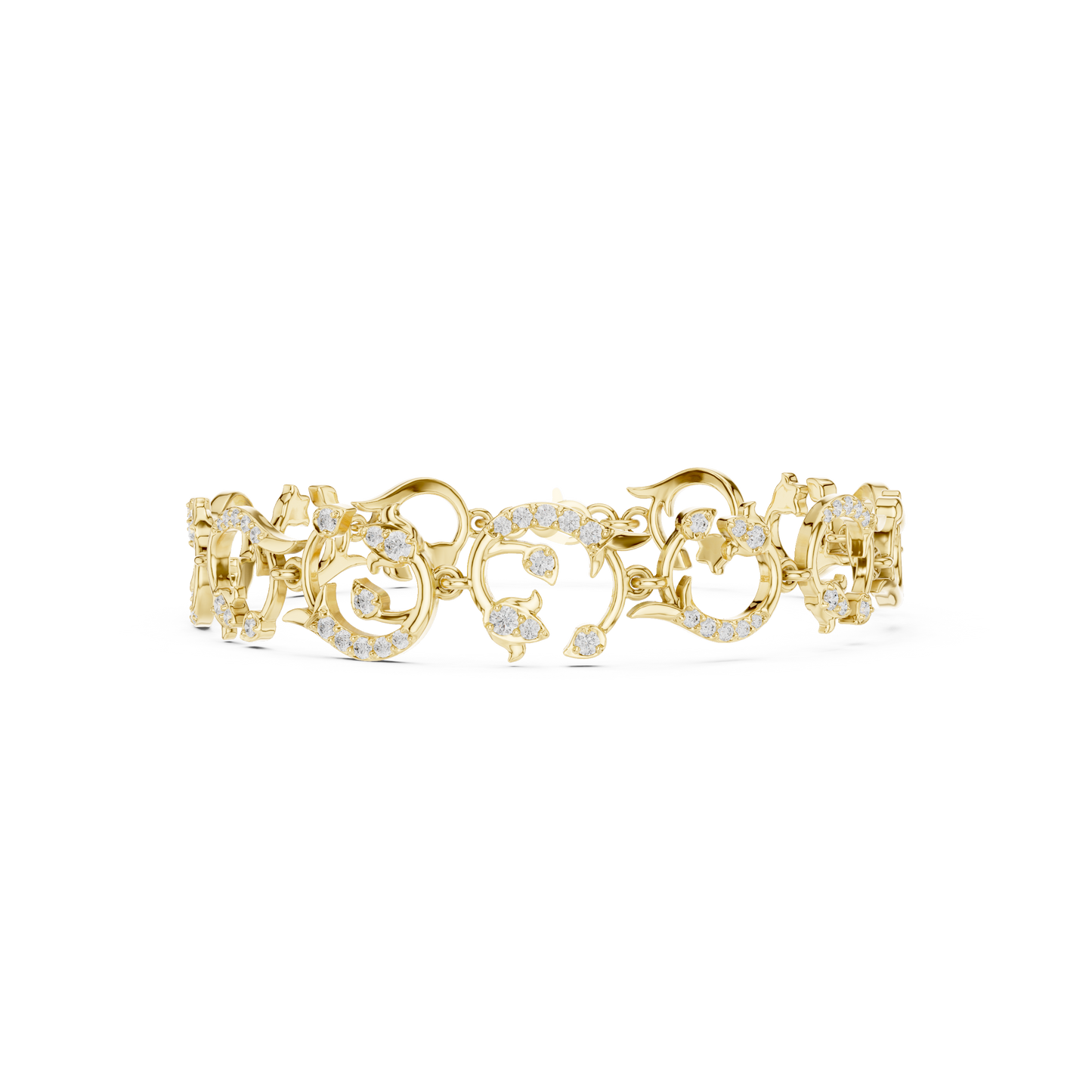 Luxury Flow Diamond Bracelet | Ornate High-Jewelry Design