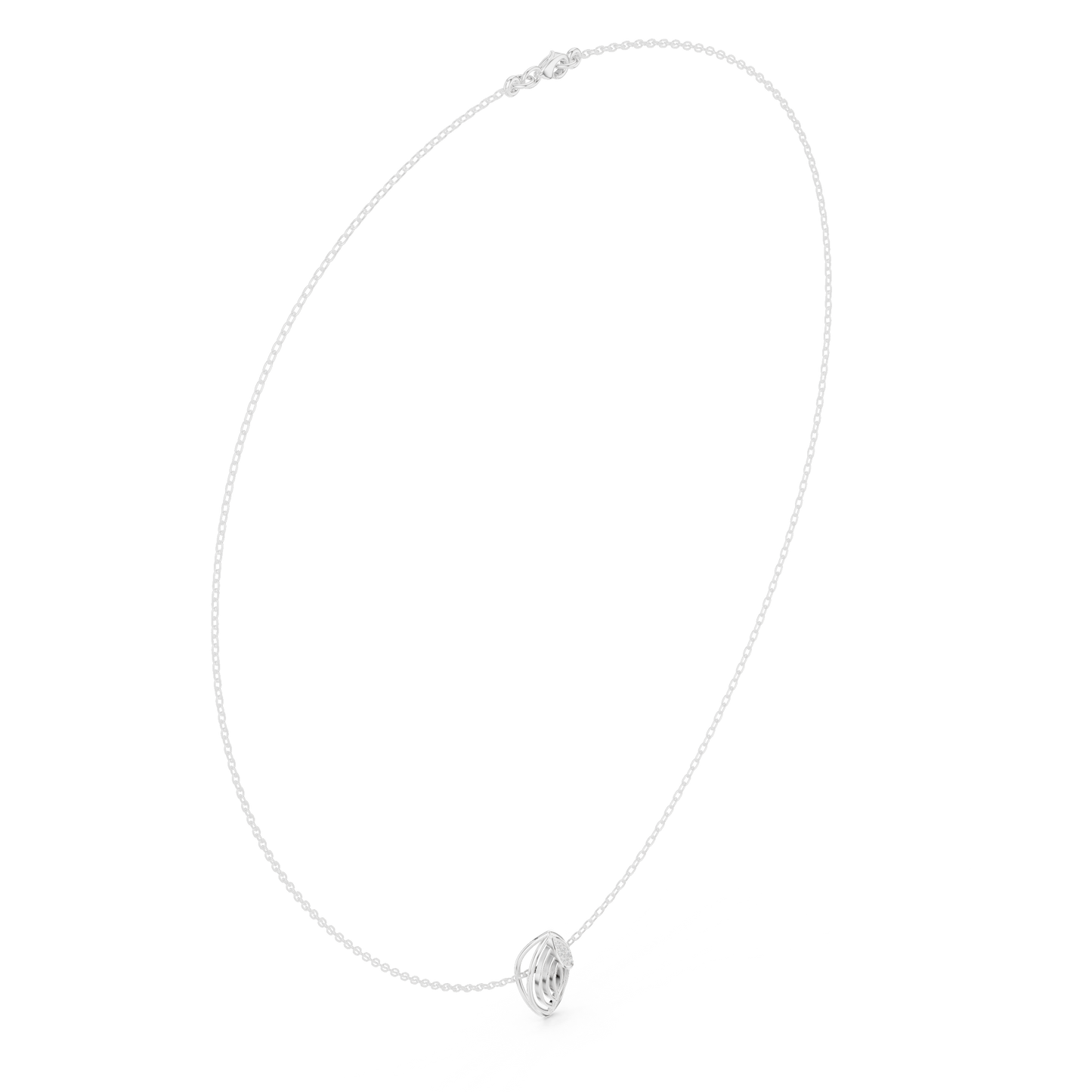 Marquise/Oval Diamond Pendant Necklace | Minimalist Chain Design