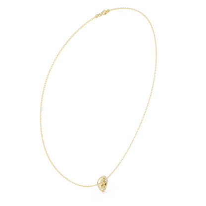 Marquise/Oval Diamond Pendant Necklace | Minimalist Chain Design
