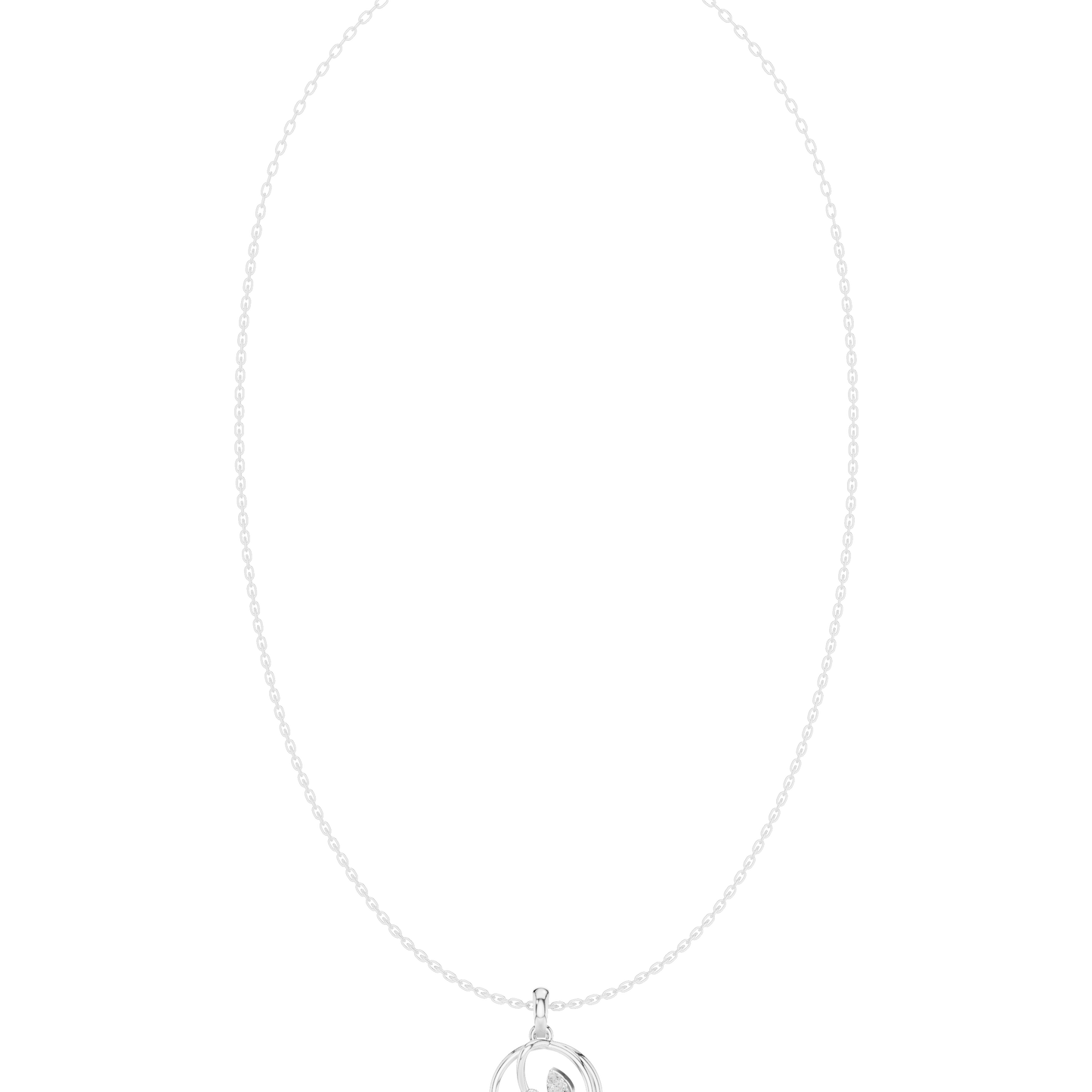 Diamond necklace featuring sparkling round diamonds on a polished chain
