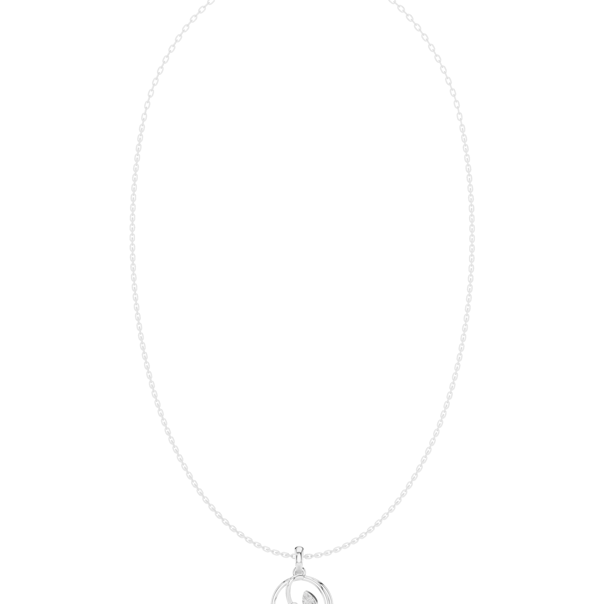 Diamond necklace featuring sparkling round diamonds on a polished chain