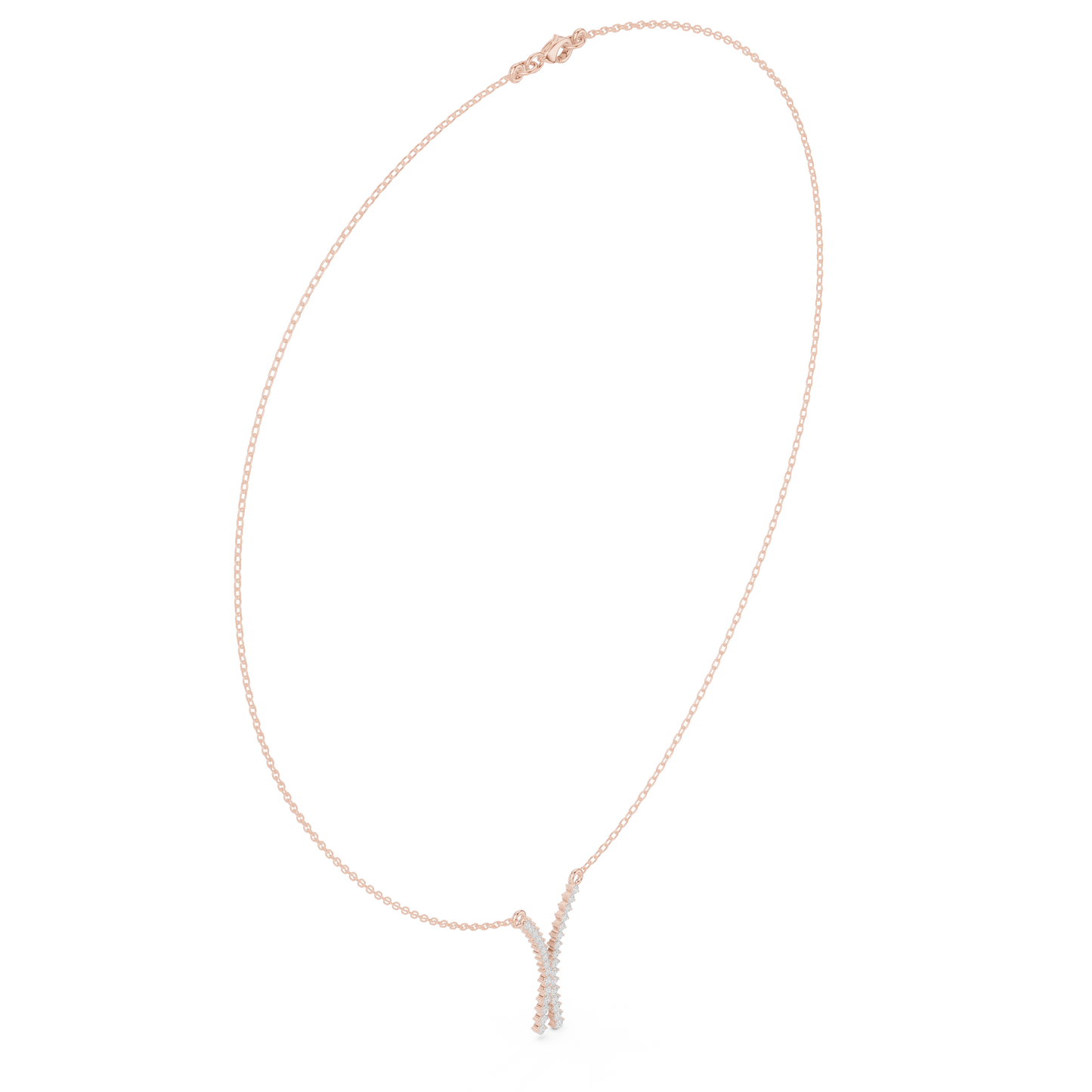 Love Letter “Y” Diamond Pendant Necklace | Personalized Sparkle