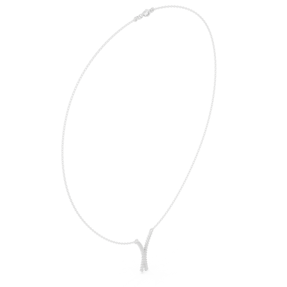 Love Letter “Y” Diamond Pendant Necklace | Personalized Sparkle