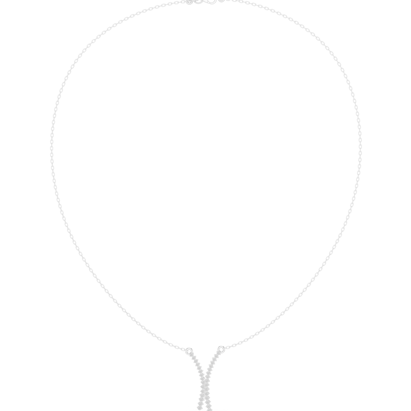 Love Letter “Y” diamond pendant necklace featuring sparkling diamonds on a polished pendant