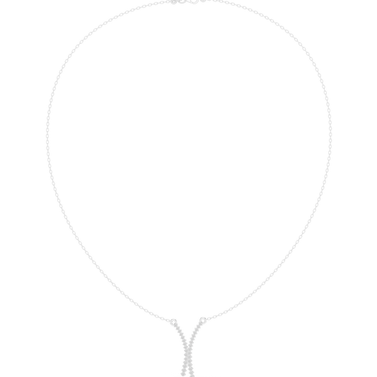 Love Letter “Y” diamond pendant necklace featuring sparkling diamonds on a polished pendant