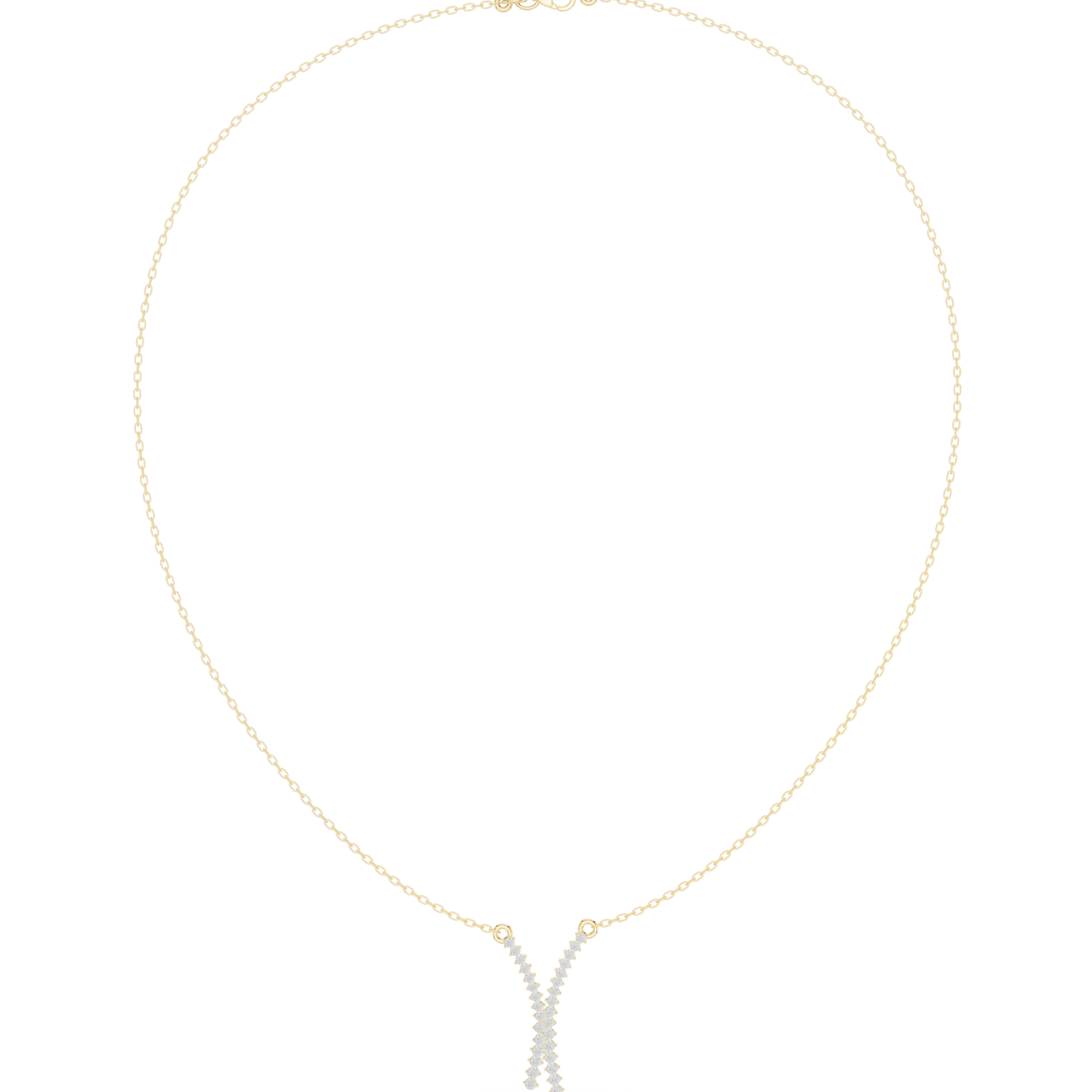 Love Letter “Y” Diamond Pendant Necklace | Personalized Sparkle