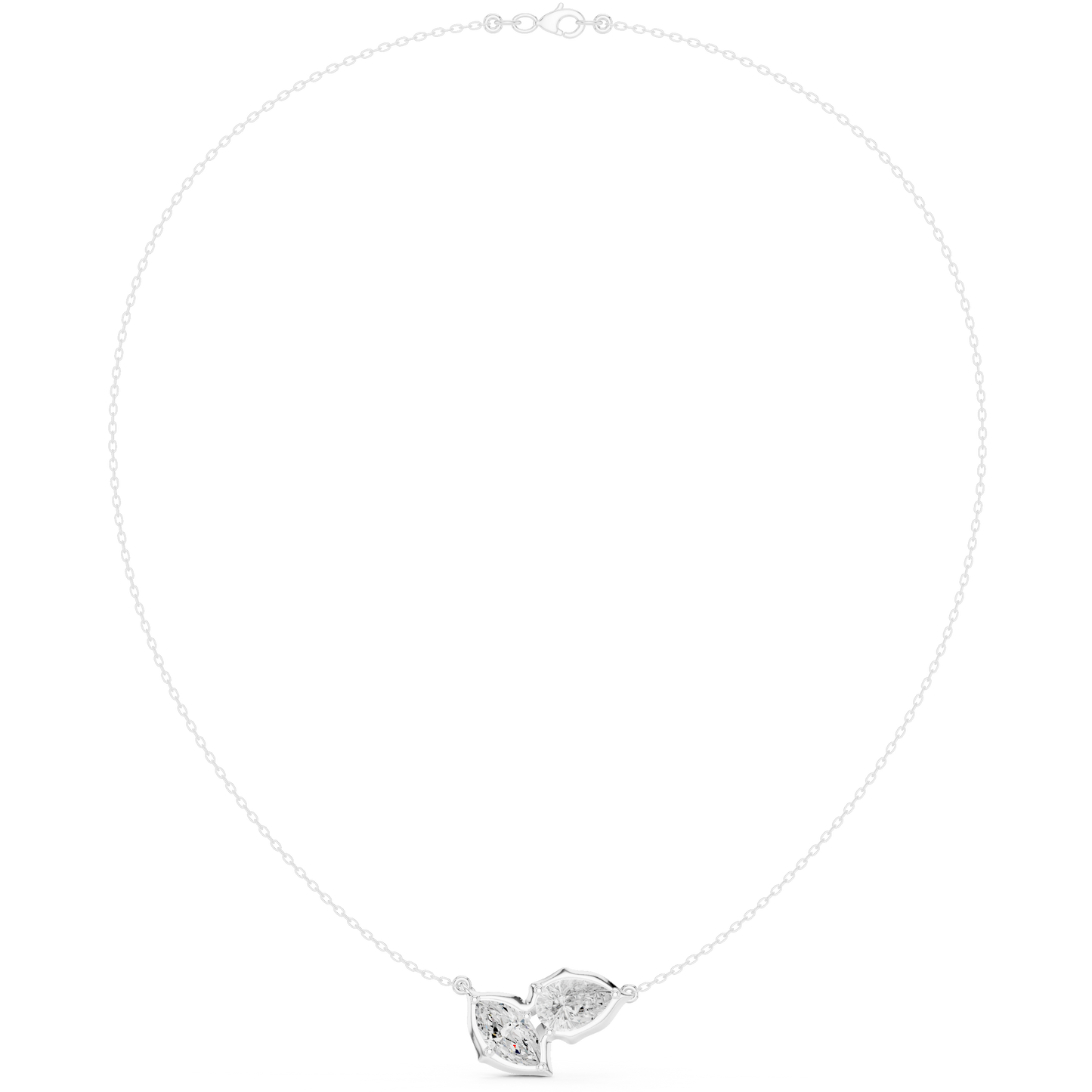 Ornate leaf pendant necklace featuring an intricately crafted leaf design in polished metal