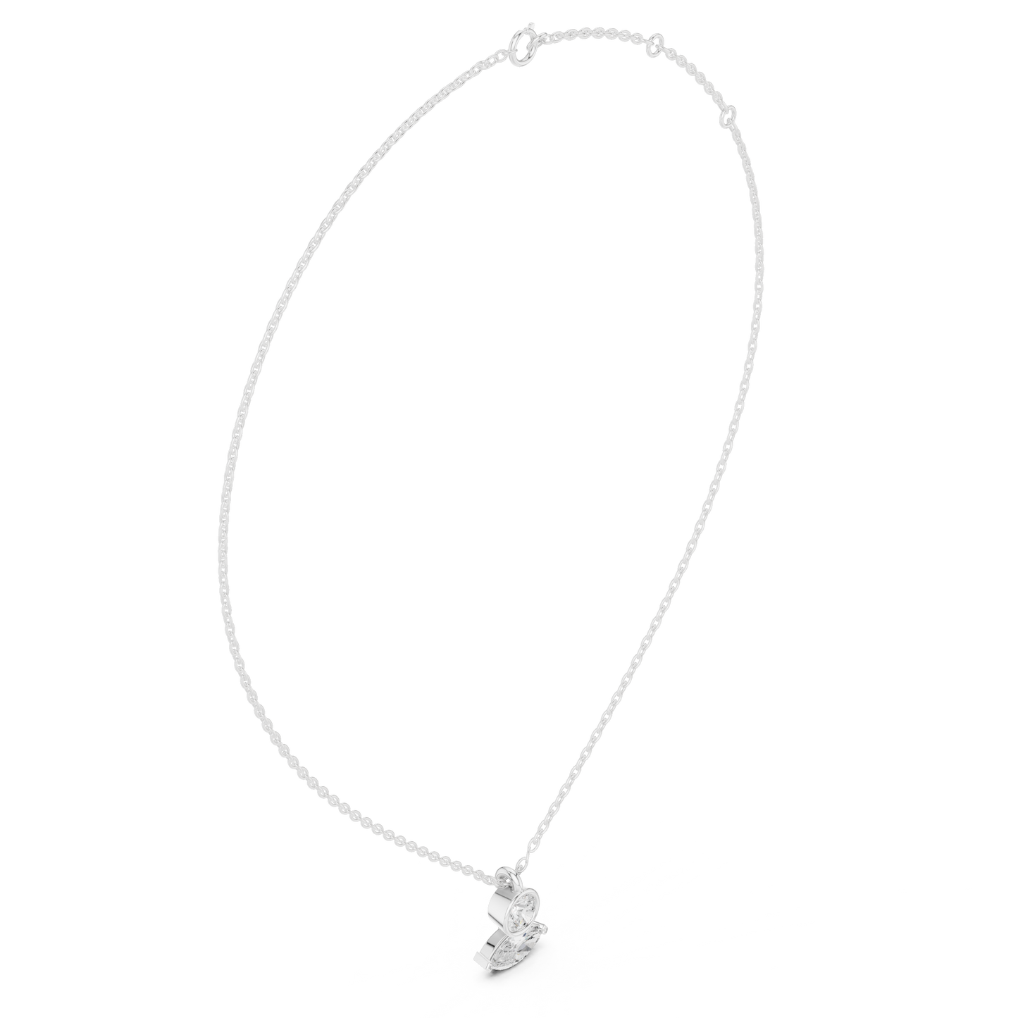 Diamond Solitaire Pendant Necklace | Timeless Minimal Elegance