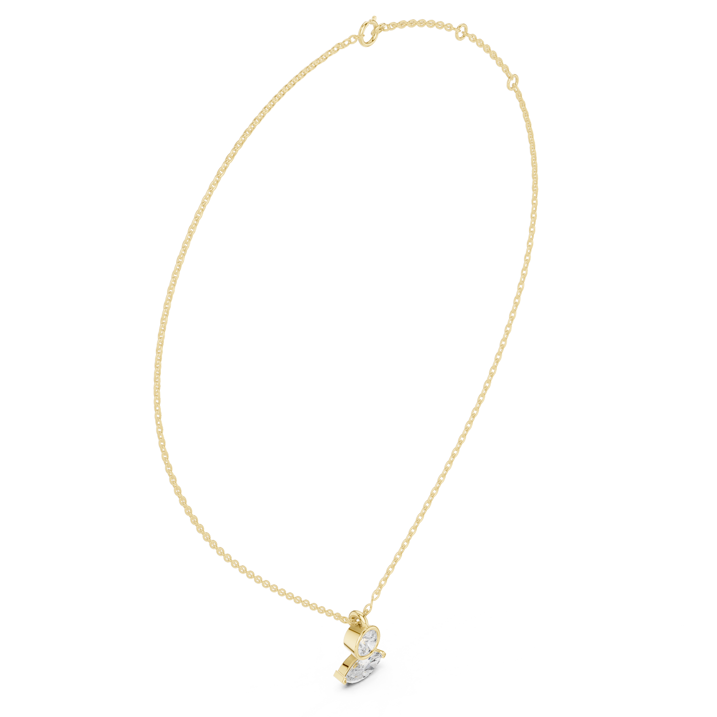 Diamond Solitaire Pendant Necklace | Timeless Minimal Elegance