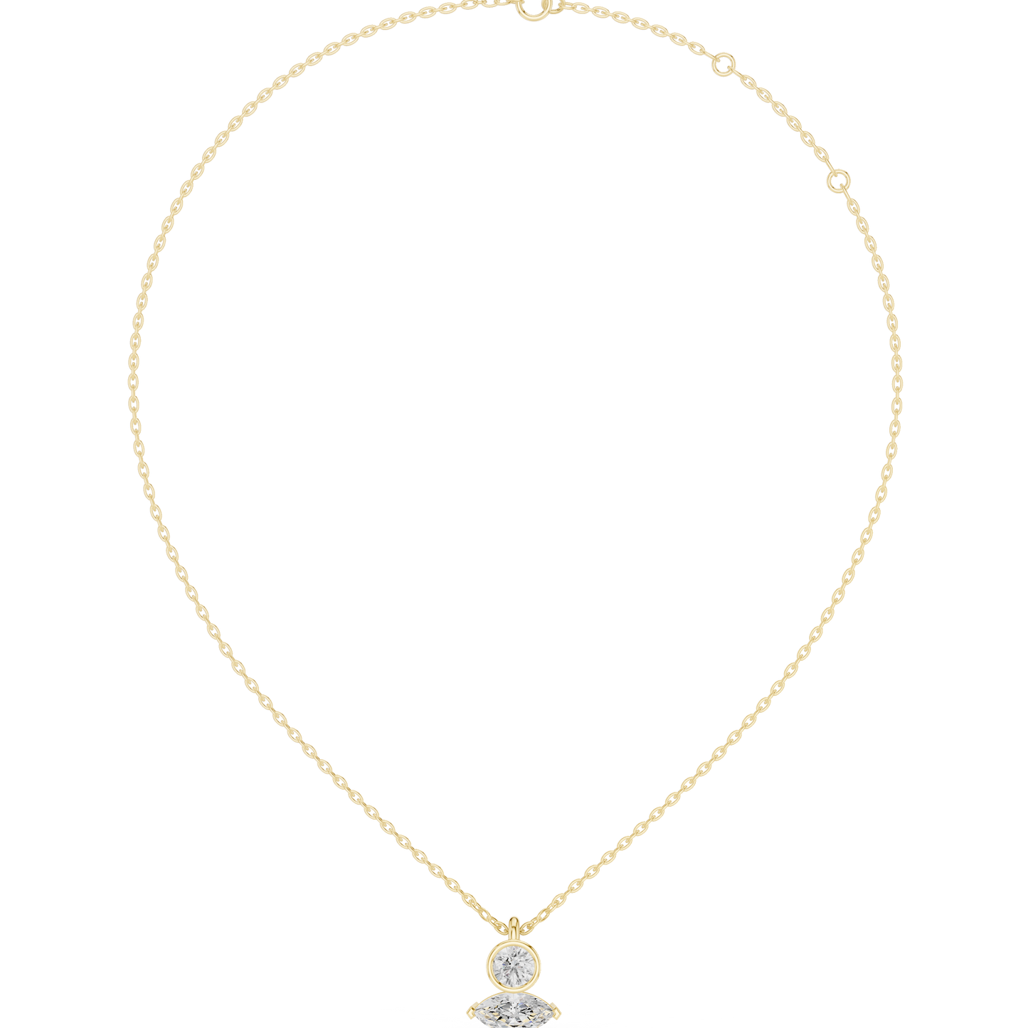 Diamond Solitaire Pendant Necklace | Timeless Minimal Elegance