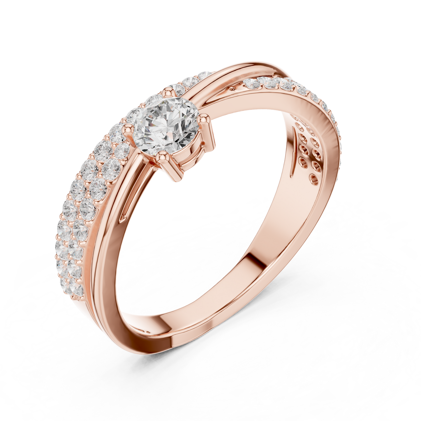 Twisted Crossover Diamond Ring | Modern Twist Design
