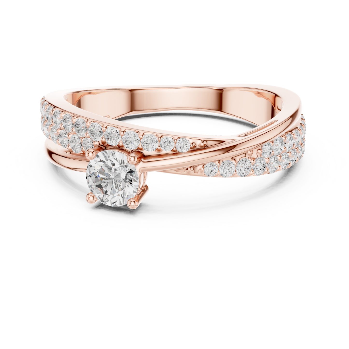 Twisted Crossover Diamond Ring | Modern Twist Design