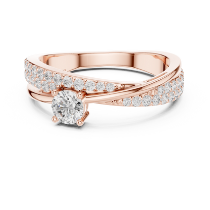 Twisted Crossover Diamond Ring | Modern Twist Design