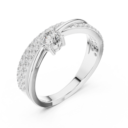 Twisted Crossover Diamond Ring | Modern Twist Design