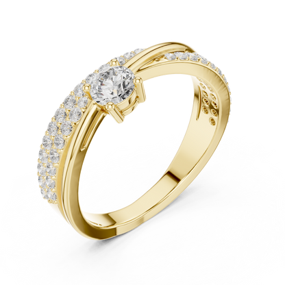 Twisted Crossover Diamond Ring | Modern Twist Design