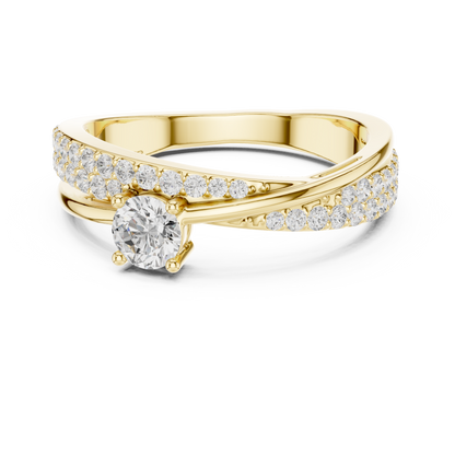Twisted Crossover Diamond Ring | Modern Twist Design
