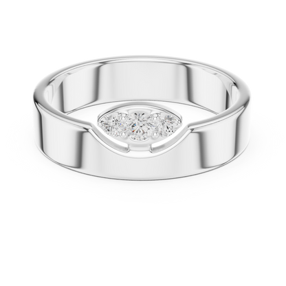 Marquise-cut center diamond engagement ring in 935 silver

Elegant solitaire engagement ring featuring marquise diamond in white gold

Modern marquise-cut diamond ring for engagement or special occasions