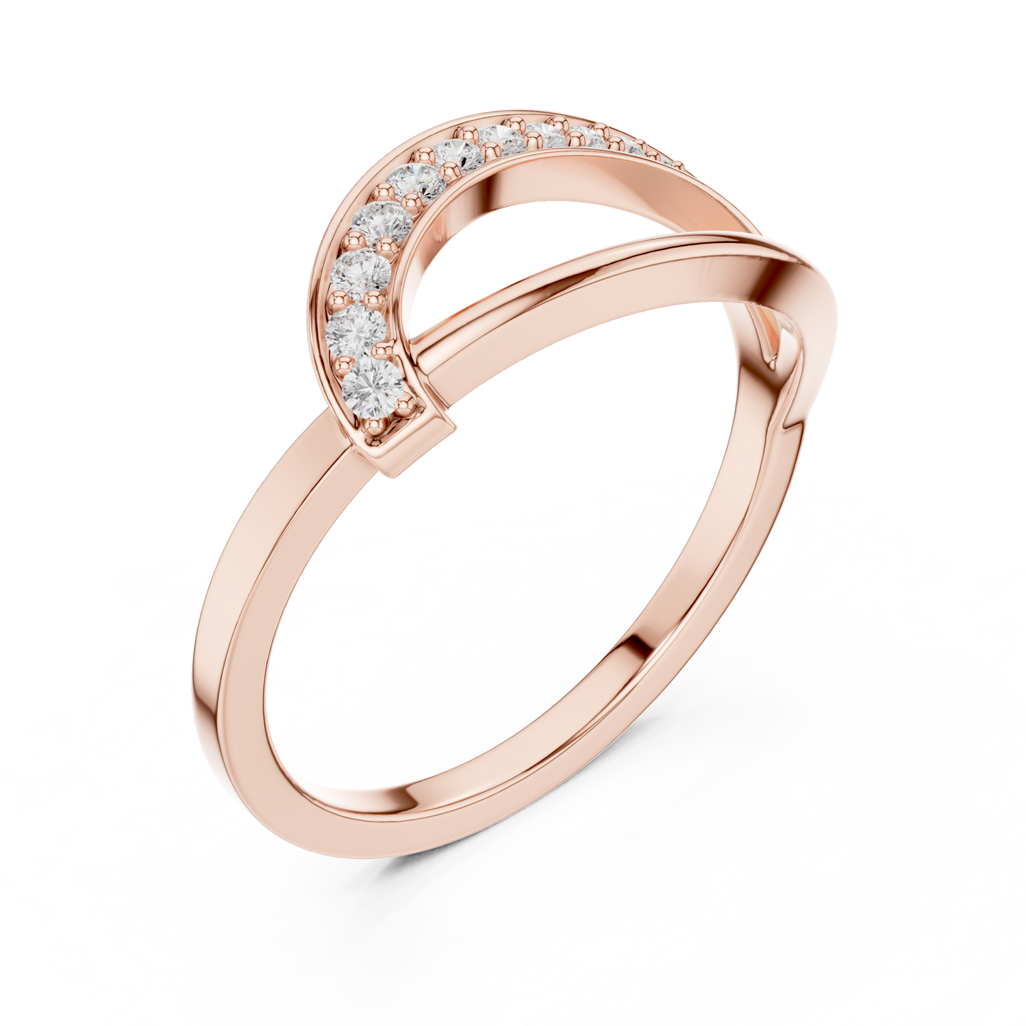 Flowing Tide Lab-Grown Diamond Ring | Elegant Wave Design