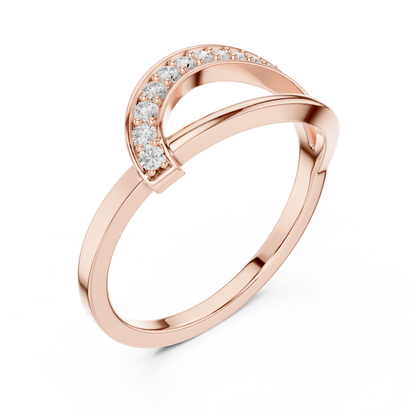 Flowing Tide Lab-Grown Diamond Ring | Elegant Wave Design