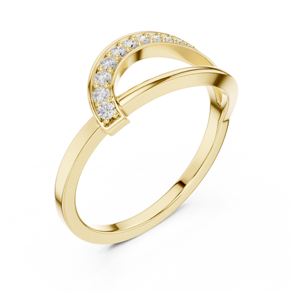Flowing Tide Lab-Grown Diamond Ring | Elegant Wave Design