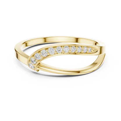 Flowing Tide Lab-Grown Diamond Ring | Elegant Wave Design