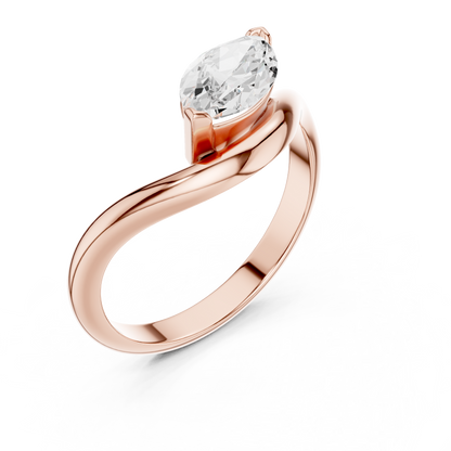 Marquise Cut Diamond Solitaire Ring | Sleek Solitaire Ring