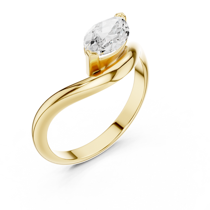 Marquise Cut Diamond Solitaire Ring | Sleek Solitaire Ring