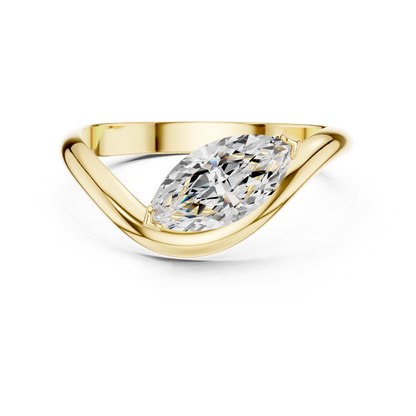 Marquise Cut Diamond Solitaire Ring | Sleek Solitaire Ring