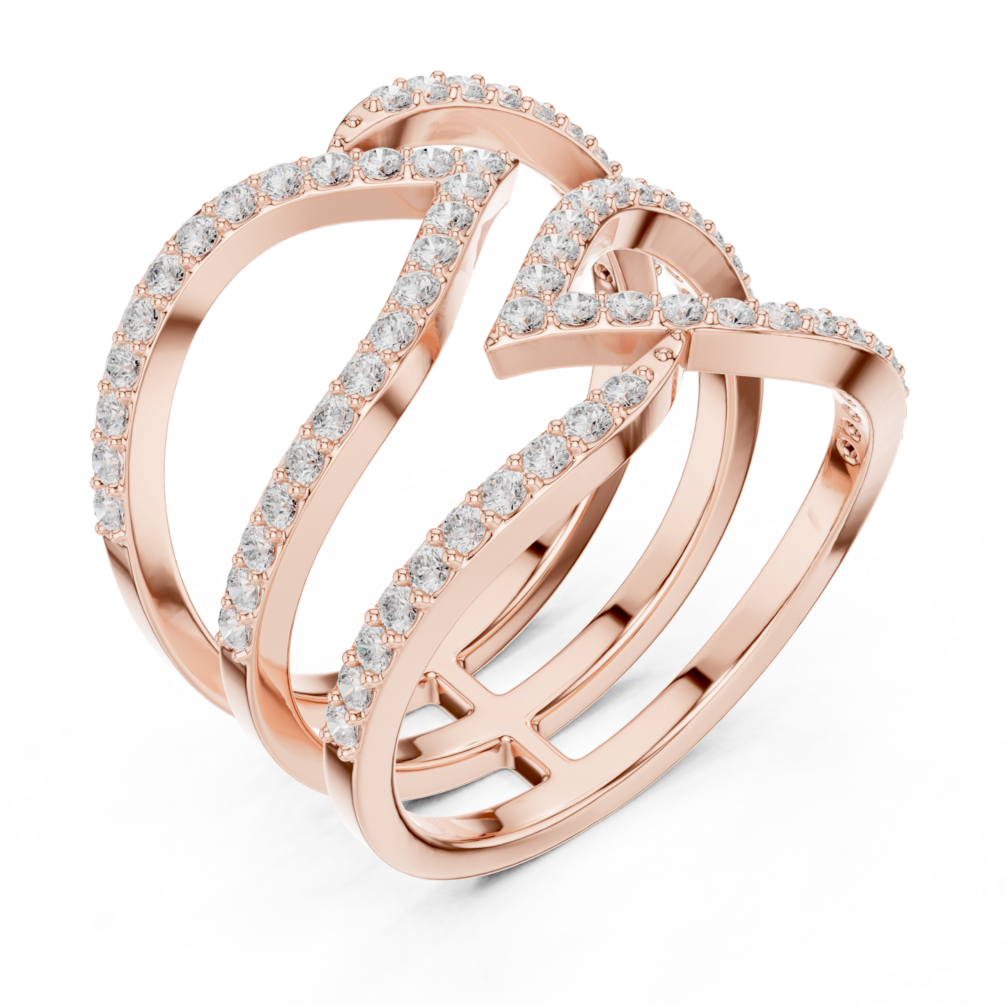 3-Piece Cubic Zirconia Wedding Ring Set | 935 Anti-Tarnish Silver