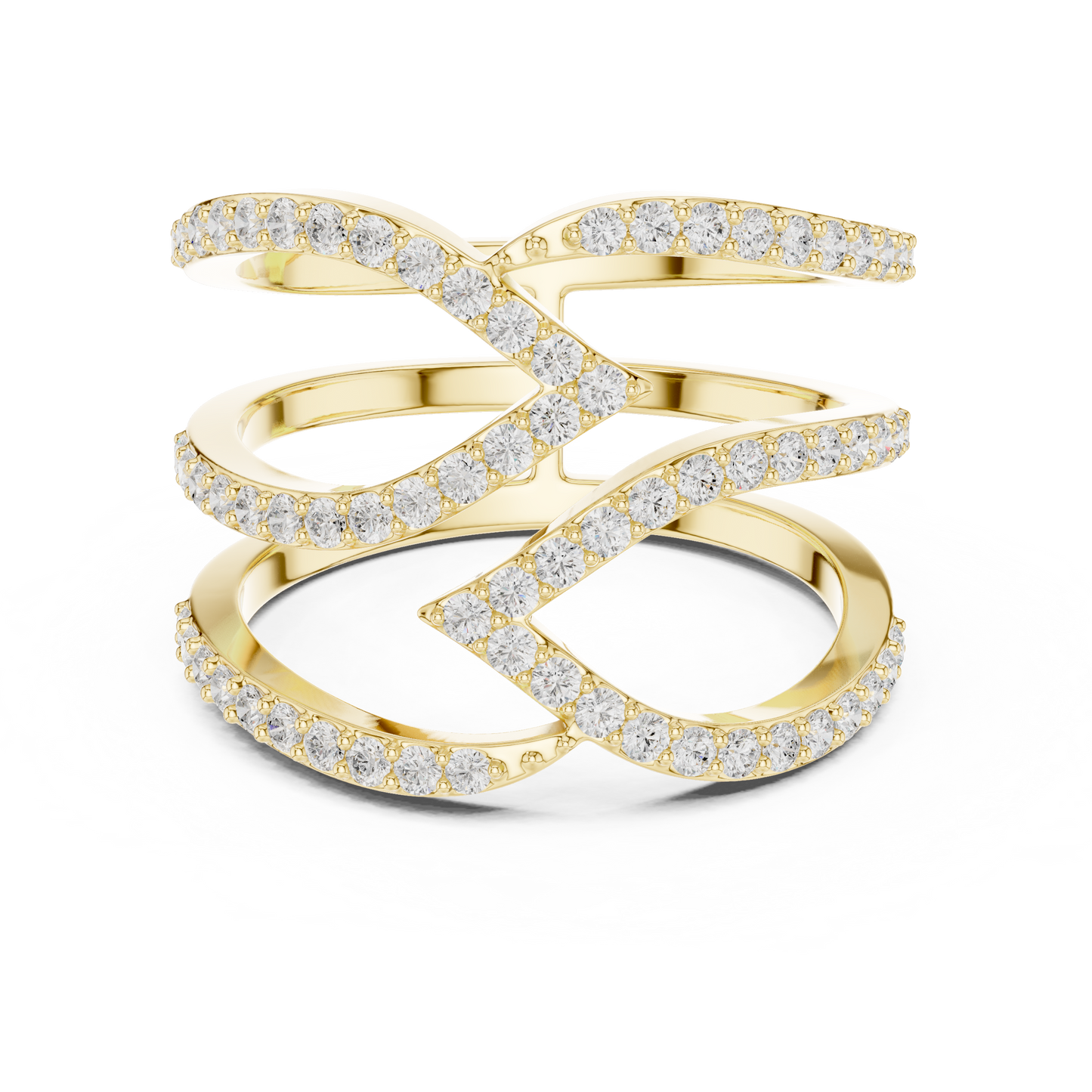 3-Piece Cubic Zirconia Wedding Ring Set | 935 Anti-Tarnish Silver