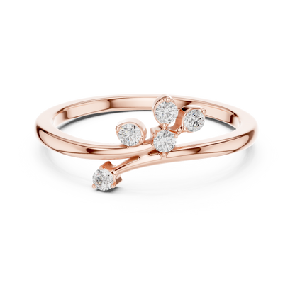 Four-Stone Bypass Diamond Ring | Round Brilliant Lab-Grown Diamond Ring