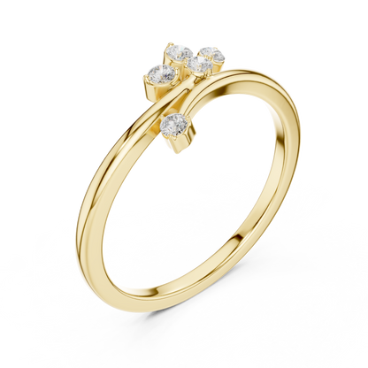 Four-Stone Bypass Diamond Ring | Round Brilliant Lab-Grown Diamond Ring