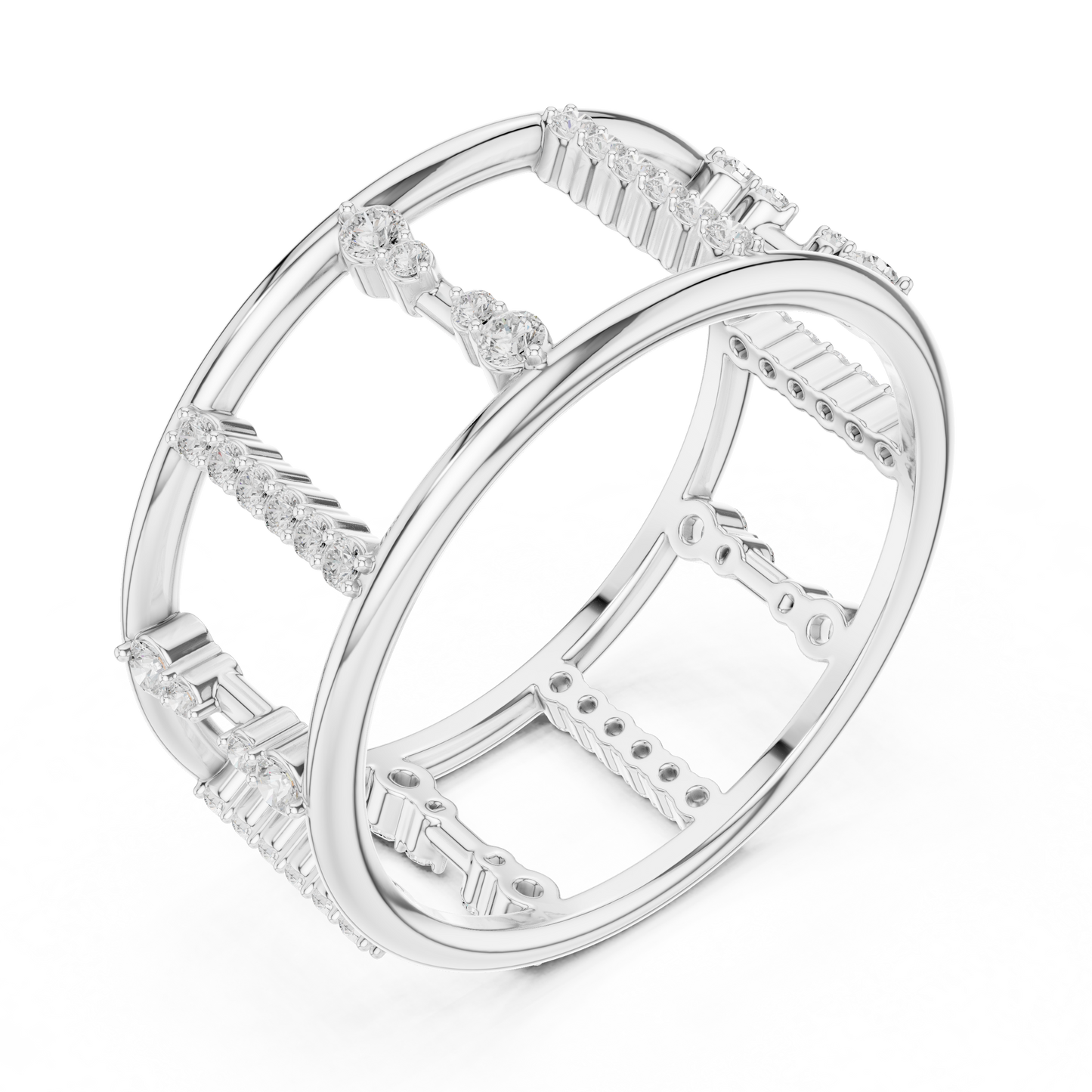 Silver Diamond Ring | Elegant Lab-Grown Diamond Ring for Women