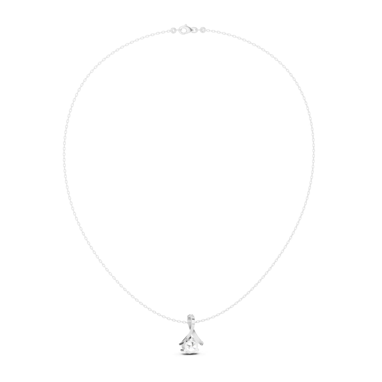 Matisha Teardrop Solitaire Diamond Pendant Necklace