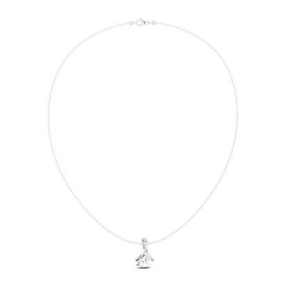 Matisha Teardrop Solitaire Diamond Pendant Necklace