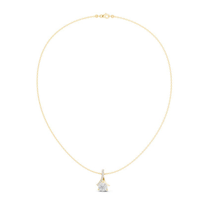 Matisha Teardrop Solitaire Diamond Pendant Necklace